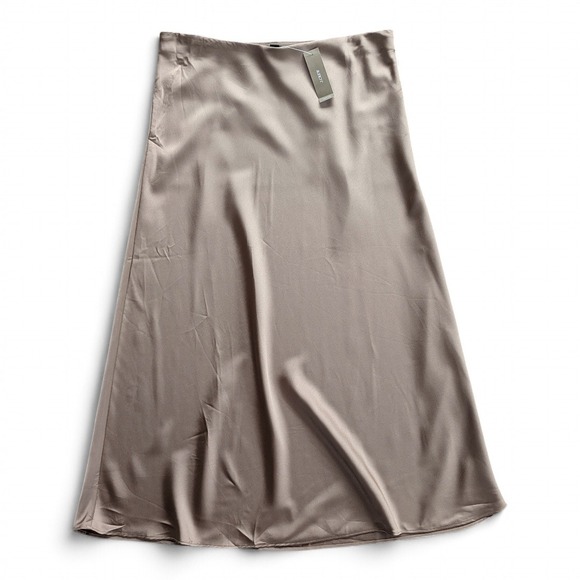 J.Crew Gwyneth Pull-On Midi Slip Skirt Sz S Taupe - Picture 5 of 13